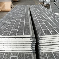 Panneau d'isolation en polyuréthane pour maison préfabriquée, en acier Galvalume gaufré, avec mousse PU, pour mur extérieur d'entrepôt