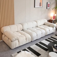 Petit appartement italien canapé bouffant nordique appartement salon rangée droite combinaison style crème blanc canapé français