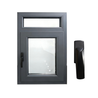 Fenêtre à battant pour salle de bain, extérieur, cuisine, entrée de villa, avec verre de confidentialité, insonorisée, résistante à l'humidité, cadre en alliage d'aluminium, style côtier