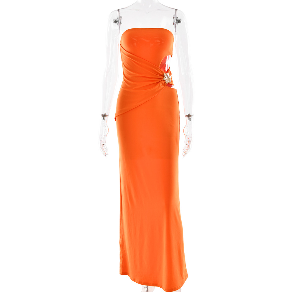 strapless open back dress 109r main image 1