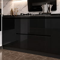 Îlot de cuisine moderne modulaire personnalisable en gros avec évier pour appartement, écologique