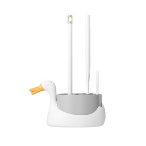Ensemble de <span class=keywords><strong>brosse</strong></span> de toilette murale 3-en-1 White Swan, <span class=keywords><strong>brosse</strong></span> de nettoyage de toilettes sans angle mort pour la maison - Product Image 5