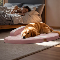 Lit pour chien portable, imperméable, en velours cristal, avec mousse orthopédique en forme d'œuf, canapé pour animaux de compagnie, fabrication sur mesure OEM