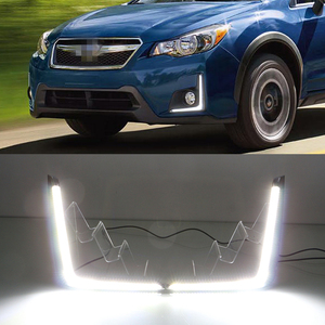 Luci Diurne a <span class=keywords><strong>LED</strong></span> <span class=keywords><strong>12V</strong></span> per Subaru XV 2016 2017 2018, Stile Dimming, Relè Impermeabile, Copertura Cromata in ABS - Product Image 6