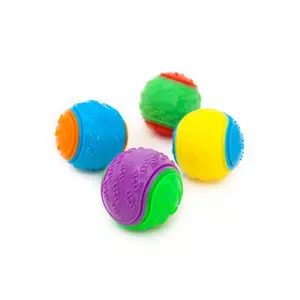 كرة تنس لعبة بتصميم كلب Tpr طائر مضغ عالي الجودة كرات تنس للحيوانات الأليفة كرة لعبة ملونة للكلب