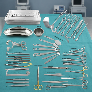 Kit de 41 instruments chirurgicaux ORL manuels certifiés CE en acier inoxydable réutilisables et stérilisables - Product Image 3