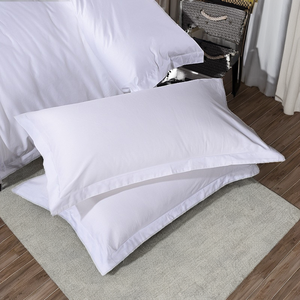 Biểu Tượng Tùy Chỉnh 100% Hữu Cơ Cotton Sateen Gối Phong Bì Loại Khách Sạn Giường Trắng Gối Bìa Số Lượng Lớn Nữ Hoàng Kích Thước Cho Nhà Dệt - Product Image 1