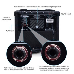 Guitar Điện AMP 15W Loa chậm trễ hiệu ứng vang Acoustic Guitar amp 8 Bộ khuếch đại âm tương tự cho thực hành hàng ngày - Product Image 3