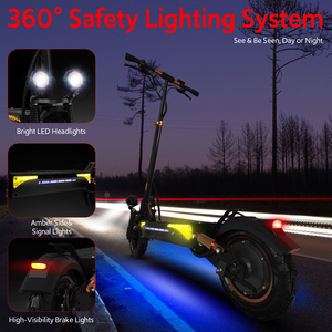 Scooter Eléctrico de Doble Motor, 1200W, 48V, 31 Millas de Autonomía, Capacidad de 120 kg, Plegable, Aluminio, Suspensión, Frenos de Disco, A16, Scooter de Dos Ruedas - Product Image 6