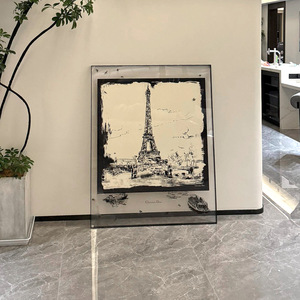 Obra de Arte en Acrílico con Marco de Madera, Diseño de Paisaje Clásico, Hecha a Mano, para Colgar en la Pared, Ideal para Galerías y Hogares - Product Image 2