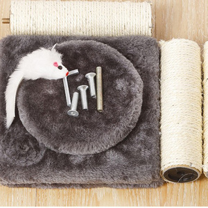 Árbol rascador moderno para gatos de sisal gris oscuro, <span class=keywords><strong>torre</strong></span> de actividades con cuerda de sisal, centro de juegos grande para gatos - Product Image 6