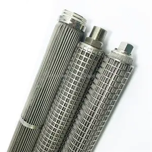 Cartucce filtranti pieghettate della rete metallica della rete di sinterizzazione dell'acciaio inossidabile da 0.2 Micron