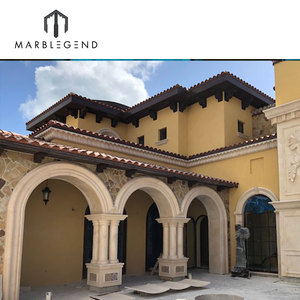 PFM Progetto Outdoor Materiale da Costruzione Decorativo beige pietra a <span class=keywords><strong>quattro</strong></span> albero Colonna Pilastro Romano - Product Image 2