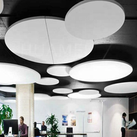 Paneles de nube insonorizados de fibra de vidrio, diseño hexagonal de techo falso acústico para estudio musical