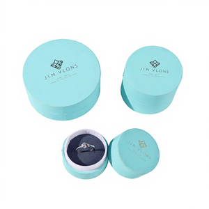 Boîte à bijoux ronde rigide en papier personnalisée avec impression de logo, fournie directement par l'usine, pour emballage cadeau de bagues, colliers et bracelets - Product Image 4