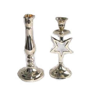 Portavelas de latón fundido de alta calidad en espejo pulido decoración del hogar portavelas de latón de Metal acabado polaco titular de Festival - Product Image 1