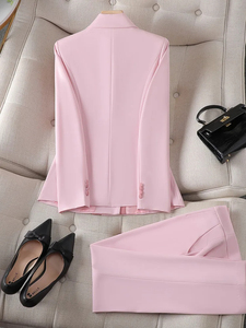 2024 nueva ropa de oficina para mujer, moda informal, trajes de otoño, ropa de <span class=keywords><strong>calle</strong></span>, traje de dos piezas para mujer - Product Image 3