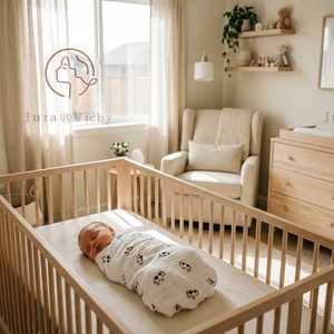 Manta Envolvente para Bebé Jura&<span class=keywords><strong>Vichy</strong></span> BL26-2, 100% Algodón, 210GSM, Doble Capa, Suave, para Niños y Niñas, Recién Nacidos y Bebés - Product Image 6