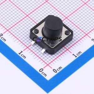 TS-1094S-A10B2-D2 Tactile Switch SMD-4P,12x12mm Switch Single Pole Single Throw Round Button 1.8N Vertical Mount - Product Image 1