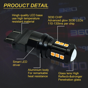 Luces de Freno LED G-View, Bombilla 3157, Lente Transparente, Blanco, Rojo, Ámbar, Ajuste Universal, <span class=keywords><strong>1600</strong></span> Lúmenes, 4.8W, Luces Traseras de Proyección - Product Image 2