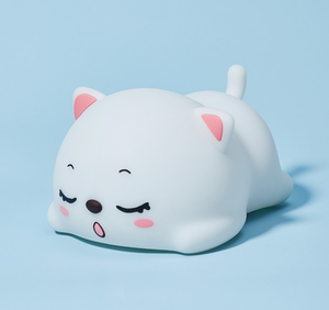 ไฟกลางคืนรูปแมวซิลิโคนแบบชาร์จ USB ควบคุมการสัมผัส ปรับความสว่างได้ หลอดไฟ LED สำหรับห้องนอนเด็ก ข้างเตียง - Product Image 4