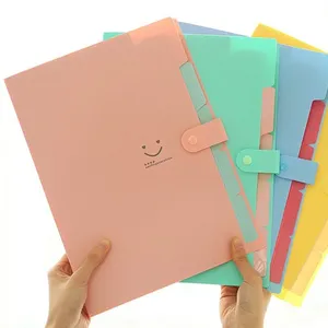 Carpeta de archivos de plástico transparente con bolsillos pp, creativa, personalizada, con divisor, gran oferta