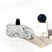 Flacon de parfum cylindrique rond avec atomiseur, flacon de parfum de luxe en verre vide 85 ml, flacon transparent pour huile essentielle