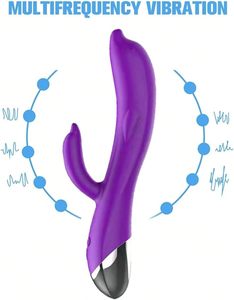 2025 nouveau dauphin double tête lapin vibrateur ensemble 6 Modes Silicone souple jouets pour adultes pour les femmes voyage essentiel cadeaux amusants pour votre - Product Image 2