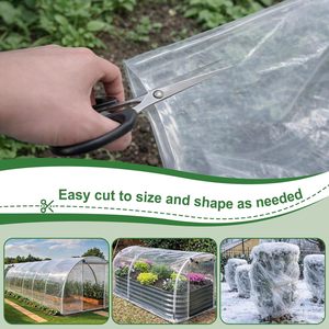 Film plastique pour serre 9x25 pieds, transparent, résistant aux UV, imperméable, pour la construction de jardins - Product Image 3