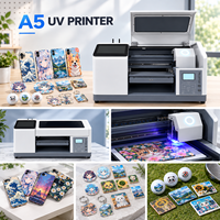 Imprimante jet d'encre UV mini A5 Reeleyin à prix d'usine, CMYKW, écran tactile, vitesse d'impression de 3 minutes, WiFi, encre gratuite pour badges et coques de téléphone