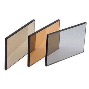 Çin fabrika doğrudan satış renkli temperli cam panel 3mm-12mm bronz mavi yeşil gri siyah bina camı perde duvarları için - Product Image 1