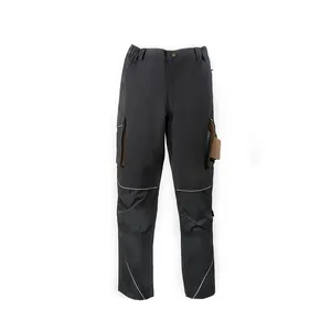 Pantalon de travail en nylon robuste pour hommes, pantalon d'uniforme de sécurité avec bande réfléchissante, pantalon en toile durable avec poches étui, vente en gros