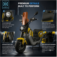 Scooter électrique 72V 2200W pour adultes, vitesse élevée 45 km/h, longue autonomie, puissant, pour les trajets quotidiens en ville, E-Moped