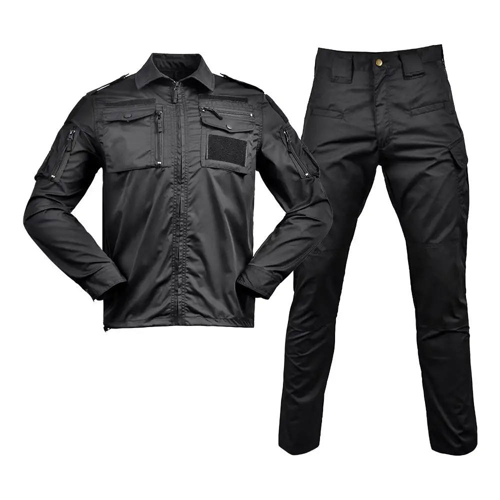 JinTeng Factory Good Quality Cheaper Custom OEM Top Selling Product Security Work Wear Uniforms Sets black 728 tactical suit