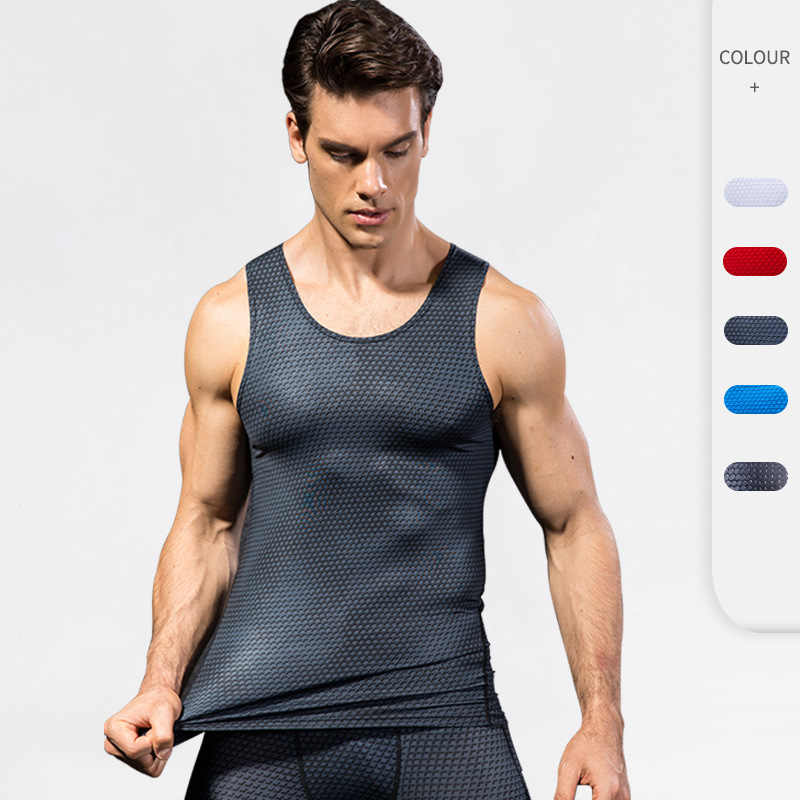 Erkek sıkıştırma gömlek yelek spor yelek erkek vücut şekillendirici zayıflama spor yelek elastik ince kas Tank Top Shapewear