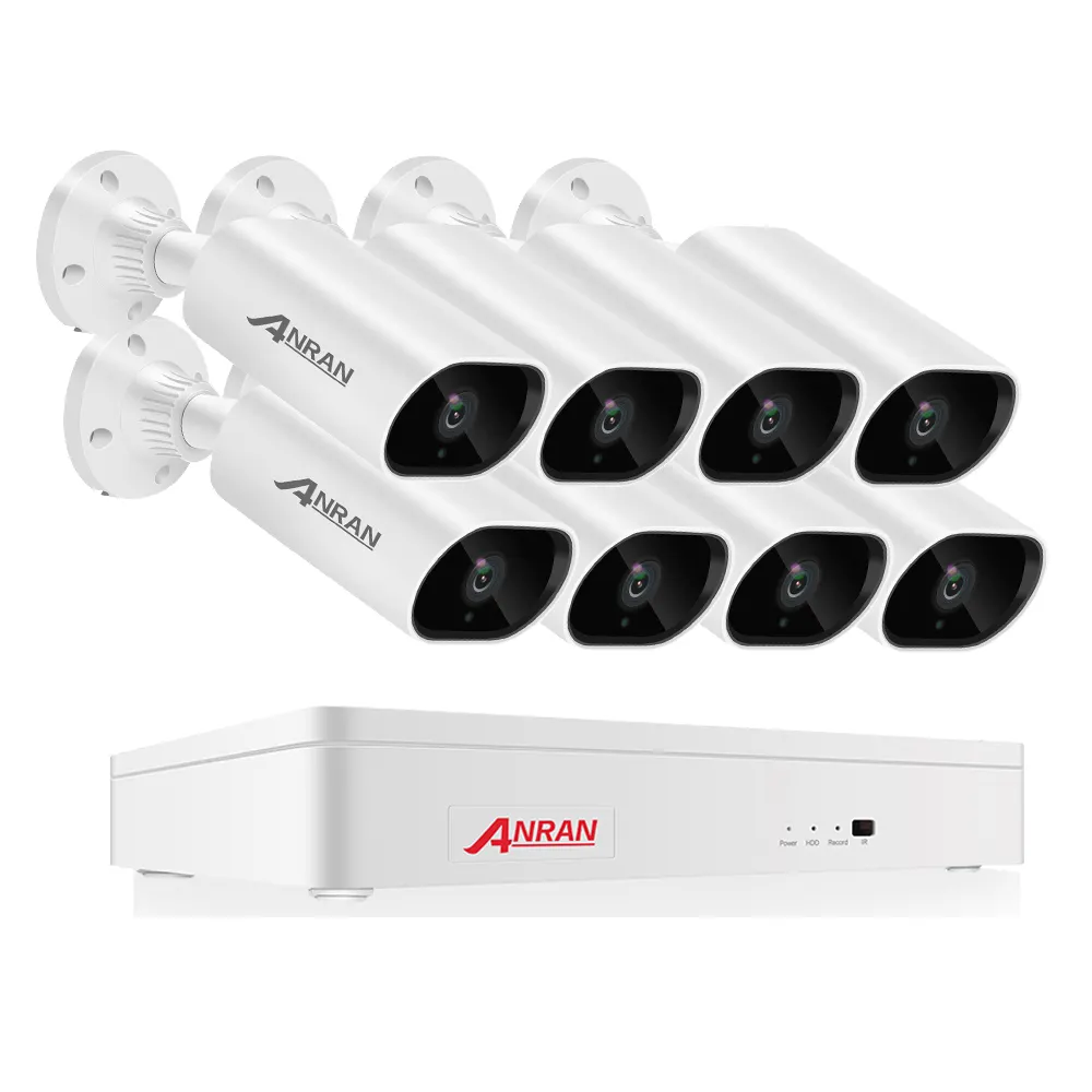 ANRAN Cheapest 1080P 8Channel AHD DVR cctv Kit Outdoor Security Camera System Night Vision Analog Camera Surveillance System