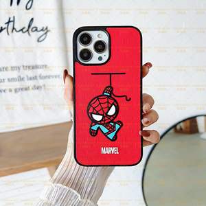 Coque de téléphone en silicone 3D style Spiderman pour iPhone 13 14 15 16 17 Pro Max, coque de téléphone antichoc Iron Man - Product Image 1