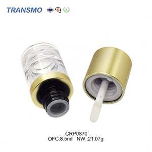 Tubos de Brillo Labial de Plástico Reciclado de 6 ml, Color Dorado, Ecológicos, Envases Transparentes para Brillo Labial, Tubos de Brillo Labial Mini Dorados de 6.5 ml - Product Image 6