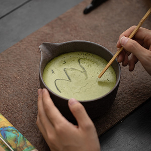 Mạ Vàng gỉ chủ đề cổ điển Matcha Trà đặt tám mảnh xách tay buổi chiều trà đặt giả bài hát trà điểm công cụ gốm - Product Image 3