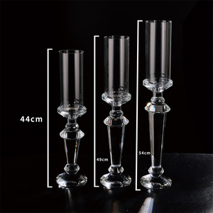 Artículos para el hogar portavelas de cristal pequeño favor portavelas de cristal transparente - Product Image 4