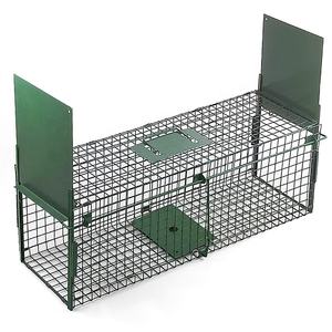 <span class=keywords><strong>Trampa</strong></span> de jaula plegable reutilizable, <span class=keywords><strong>trampa</strong></span> de animales vivos humana de Metal grande <span class=keywords><strong>para</strong></span> gato de visón, zorro, mapache - Product Image 1