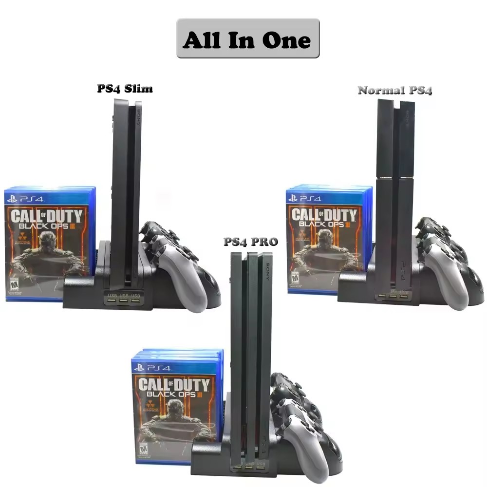 デュアルコントローラーEXTポート充電器ドックを備えたPS4Slim
