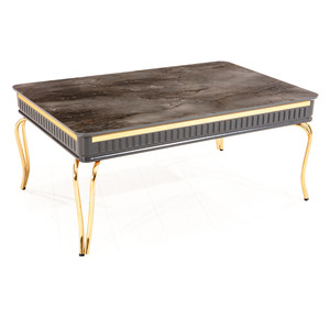 Rosse Modern Wood Coffee <b>Table</b> Rectangular Metal Frame Durable Living Room Furniture Home <b>Decor</b> Turkey - Product Image 2