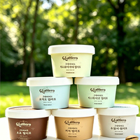 Gobelets à crème glacée en papier biodégradable, écologiques, de qualité alimentaire, personnalisés, jetables, pour emporter, avec couvercle
