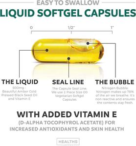 Pasokan pabrik suplemen kesehatan kulit kapsul lembut minyak biji hitam dewasa - Product Image 4
