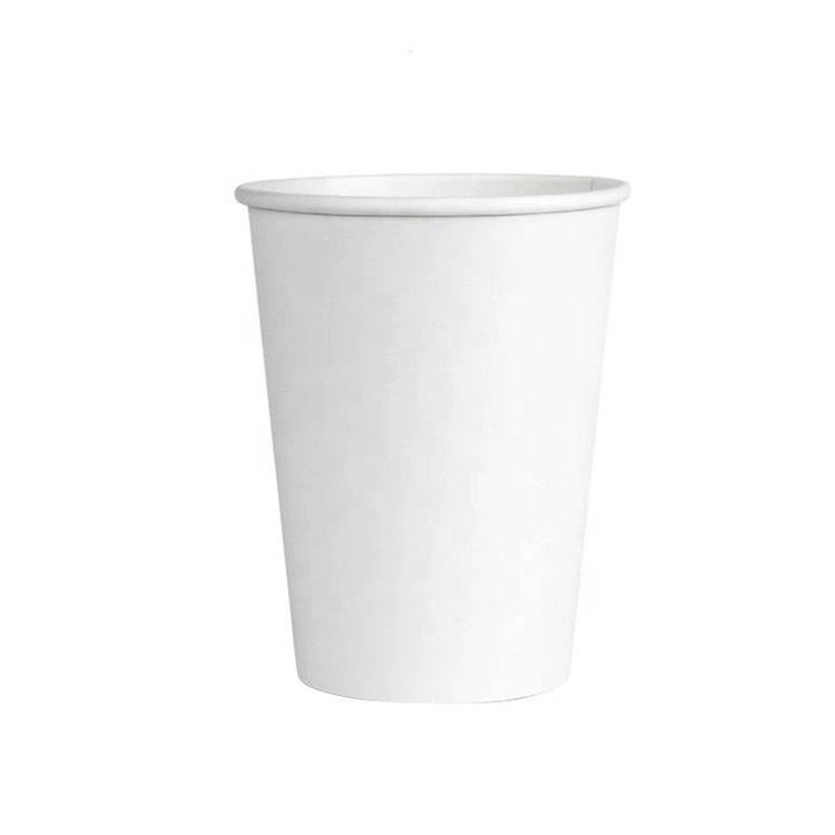 Tasse de papier 8oz à mur unique blanche