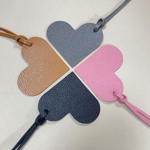 Quick Ship Pu Leather Heart Shape Pendant 8 Colors <b>Charm</b> Ladies Girls Diy <b>Bag</b> Accessory - Product Image 4