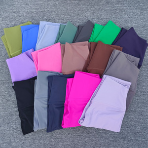 Pantalon de sport taille haute uni avec poches arrière souples, longueur cheville, pour <span class=keywords><strong>femme</strong></span>, idéal pour la gym et le yoga - Product Image 2