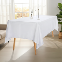 Mantel Rectangular Impermeable de 60x102 Pulgadas, Resistente a las Manchas, Sin Arrugas, de Tela de Poliéster para Cubrir Mesas