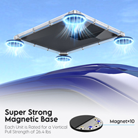 Penutup Dudukan Magnetik EDUP EP-SK0192S untuk Starlink V5 dengan 4 Puck Magnetik Tugas Berat Daya Tarik 264lbs untuk Atap Mobil, Perahu, RV